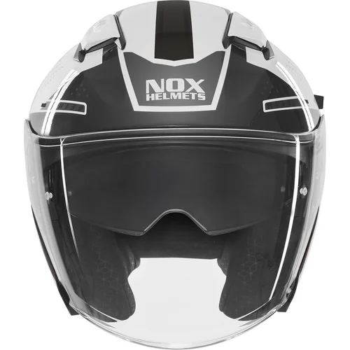 Prilba N130 EKTO (biela, čierna, veľkosť M) /NOX/ - obr. 1