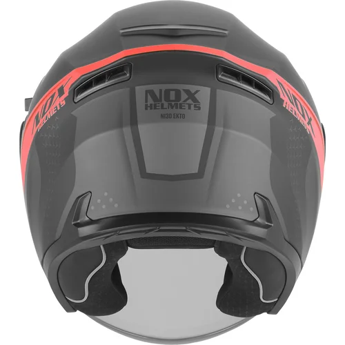 Prilba N130 EKTO (čierna matná, červená, veľkosť 2XL) /NOX/ - obr. 1