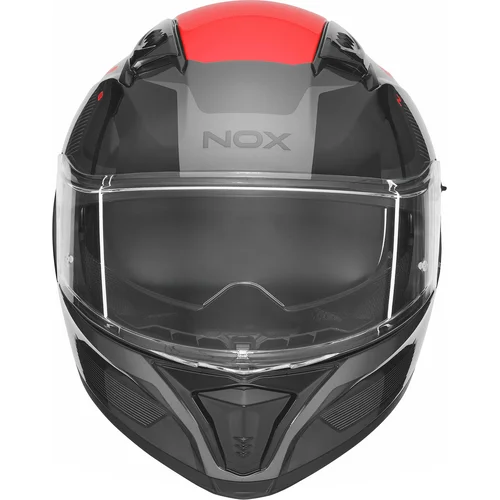 Prilba N402 MENTOR (čierna, červená, veľkosť XL) 2026 /NOX/ - obr. 2