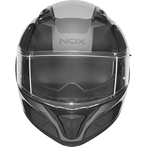 Prilba N402 MENTOR (čierna, strieborná, veľkosť L) 2026 /NOX/ - obr. 2