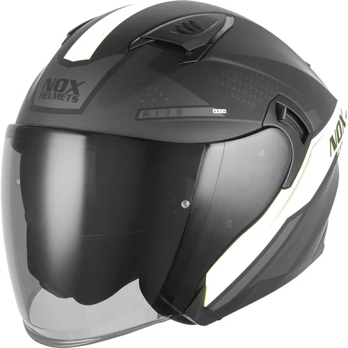 Prilba N130 EKTO NOX ASQN130EKTONOIRMATBLANC M (čierna matná, biela, veľkosť M)