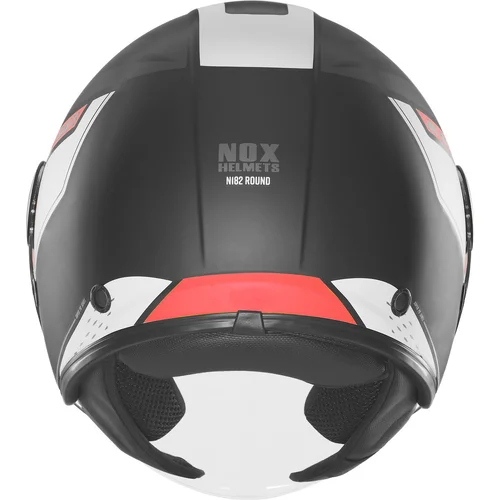 Prilba N182 ROUND (čierna matná, červená, veľkosť L) /NOX/ - obr. 2