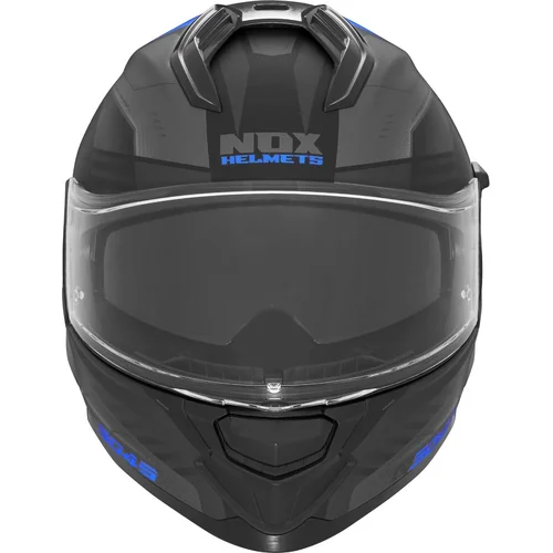 Prilba N304S CARVER (čierna matná, modrá, veľkosť S) /NOX/ - obr. 1