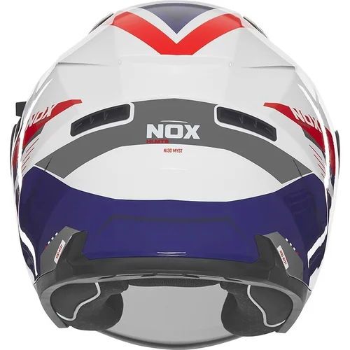 Prilba N130 Myst (biela, modrá, červená, veľkosť XS) /NOX/ - obr. 2