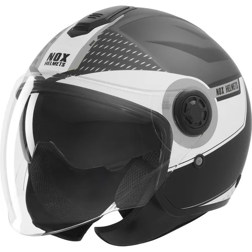 Prilba N182 ROUND NOX CASQN182ROUNDNOIRMATARGENT S (čierna matná, strieborná, veľkosť S)