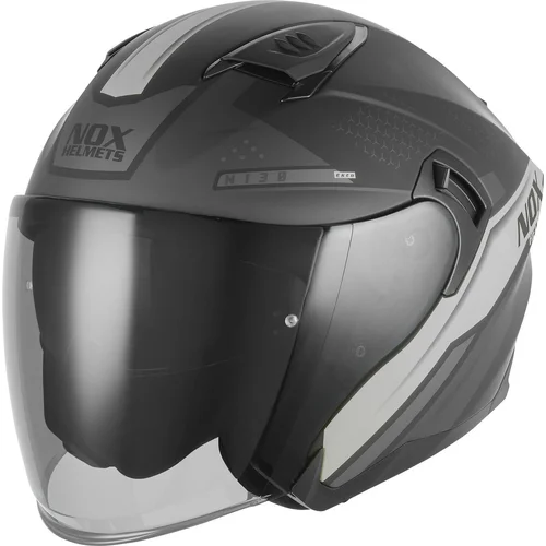 Prilba N130 EKTO NOX CASQN130EKTONOIRMATARGENT L (čierna matná, strieborná, veľkosť L)