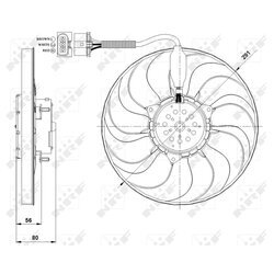 Ventilátor chladenia motora NRF 47392 - obr. 1