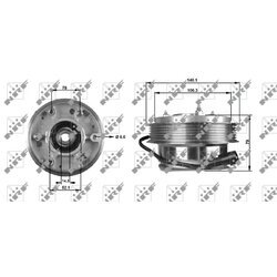 Spojka ventilátora chladenia NRF 49704 - obr. 4
