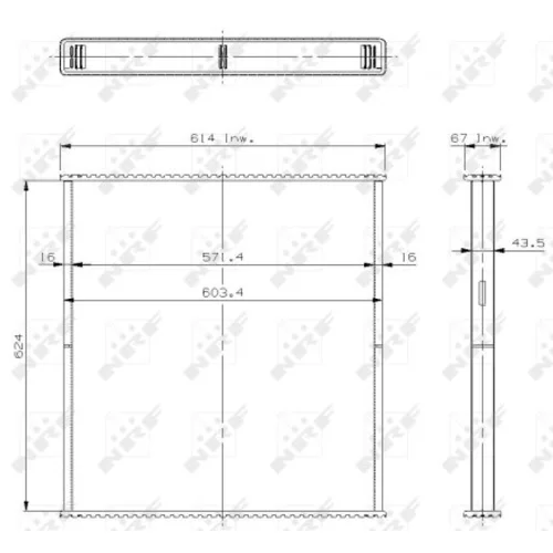Mriežka chladiča motora NRF 29717
