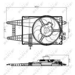 Ventilátor chladenia motora NRF 47243 - obr. 1