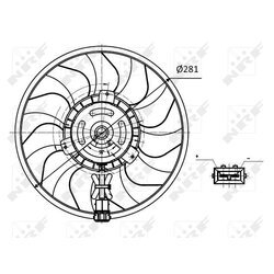Ventilátor chladenia motora NRF 47418 - obr. 1