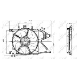 Ventilátor chladenia motora NRF 47012 - obr. 1