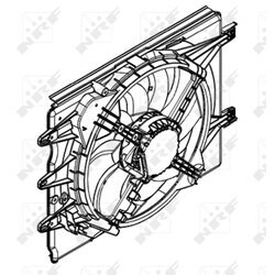 Ventilátor chladenia motora NRF 47596