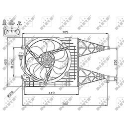 Ventilátor chladenia motora NRF 47744