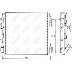 Chladič motora NRF 58316A - obr. 3