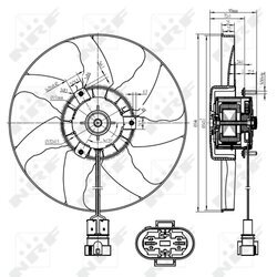 Ventilátor chladenia motora NRF 47428 - obr. 1