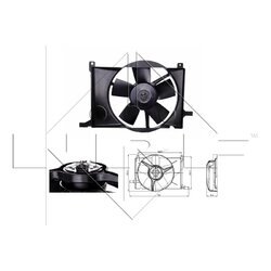 Ventilátor chladenia motora NRF 47009
