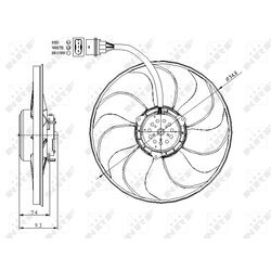 Ventilátor chladenia motora NRF 47393 - obr. 1