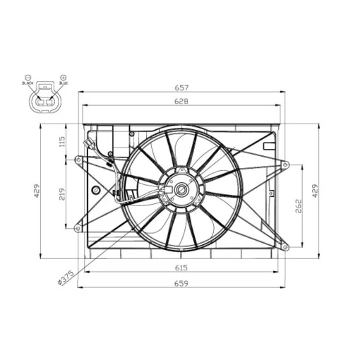 Ventilátor chladenia motora NRF 47578
