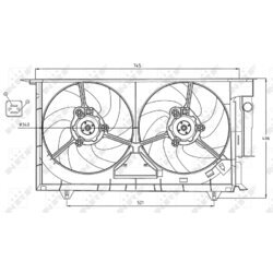 Ventilátor chladenia motora NRF 47075 - obr. 1