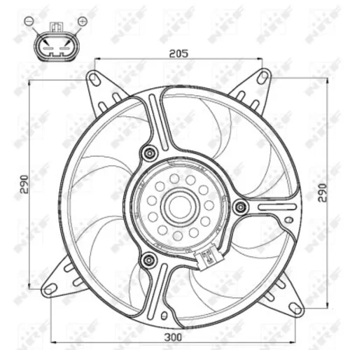 Ventilátor chladenia motora 47543 /NRF/ - obr. 2
