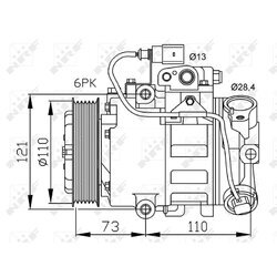 Kompresor klimatizácie NRF 32225 - obr. 2