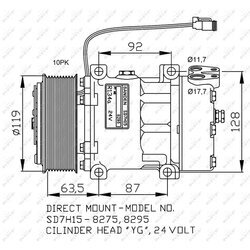 Kompresor klimatizácie NRF 32705G - obr. 1
