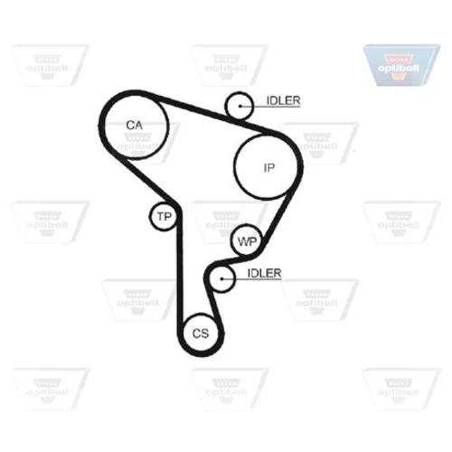 Vodné čerpadlo + sada ozubeného remeňa KT 1341 W1 /OPTIBELT/ - obr. 1