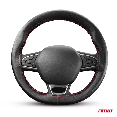 Poťah volantu šnurovací, čierny, červená niť 38-39 cm /OTOM/ - obr. 1
