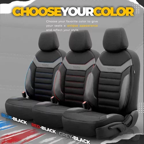Sada autopoťahov INDIVIDUAL 203 BLACK/BLUE 3-ZIP /OTOM/ - obr. 2