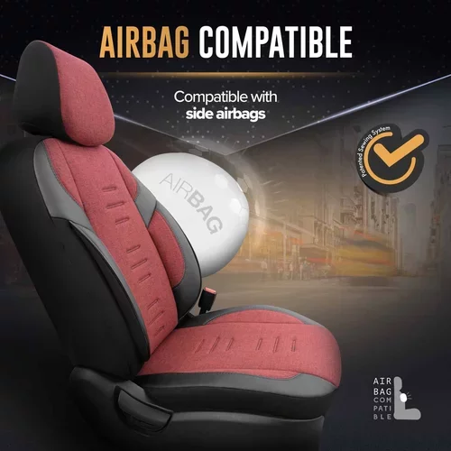 Sada autopoťahov THRONE 103 RED 3-ZIP /OTOM/ - obr. 2