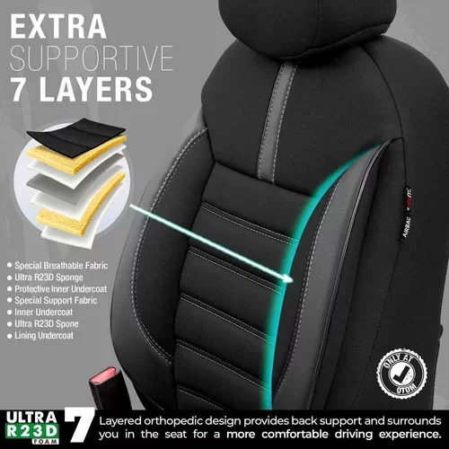 Sada autopoťahov LIMITED 102 BLACK/GREY 3-ZIP /OTOM/ - obr. 4