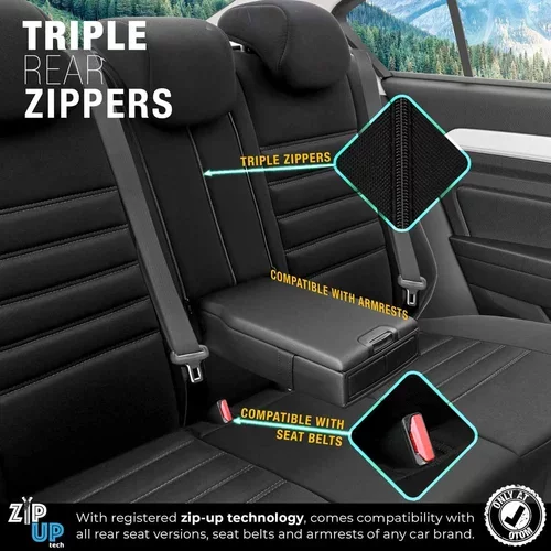 Sada autopoťahov LIMITED 102 BLACK/GREY 3-ZIP /OTOM/ - obr. 7