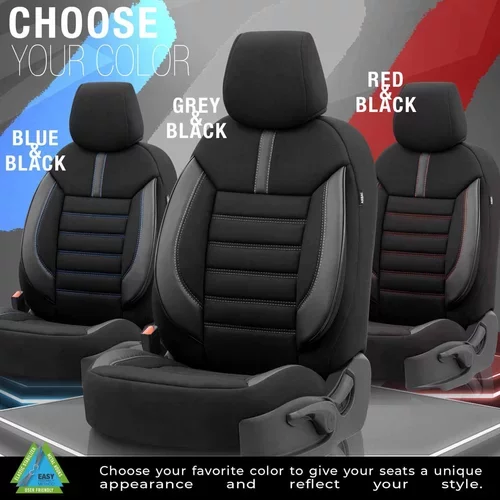 Sada autopoťahov LIMITED 101 BLACK/RED 3-ZIP /OTOM/ - obr. 2