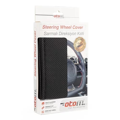 Poťah volantu šnurovací, čierny, perforovaný 38-39 cm /OTOM/ - obr. 7