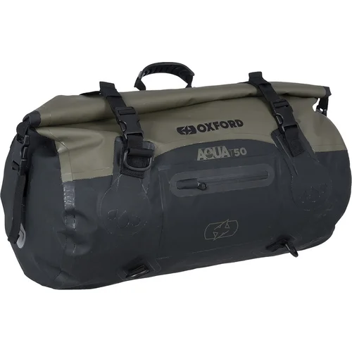 Khaki/čierna OXFORD OL402 vodotesný vak Aqua T-50 Roll Bag, objem 50 l)