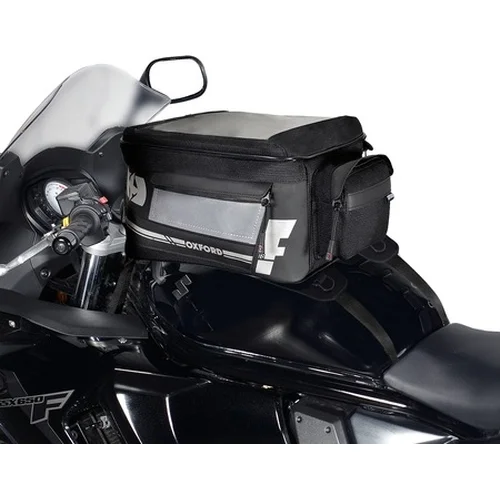 Taška na motocykel F1 s popruhmi OXFORD OL443 (čierna, objem 18 l)