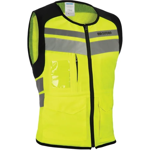 Reflexná vesta UTILITY BRIGHT TOP OXFORD OF5001M (žltá fluo/sivá reflexná/čierna, veľkosť M)