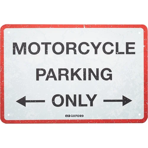 Plechová tabuľa PARKING OXFORD OX380 (červená/sivá, rozmer 30 x 20 cm)