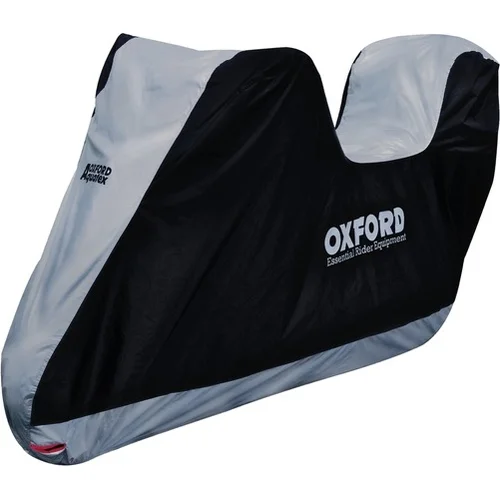 Plachta na motorku Aquatex s priestorom na kufr OXFORD CV205 (čierna/strieborná, veľkosť L)