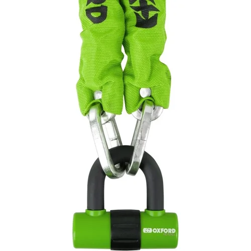 Reťazový zámok na motocykel HD OXFORD LK916 Limitovaná edícia, (zelený, dĺžka 1,5 m)