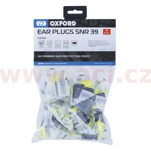 PU špunty do uší Earsoft FX OXFORD OX625 (SNR, priemerná hodnota zníženia hluku 39 dB, obchodné balenie 25 párov)