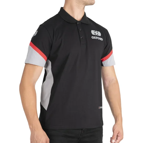 Tričko s límečkom RACING (čierna/sivá/červená, veľkosť L) /OXFORD/ - obr. 2