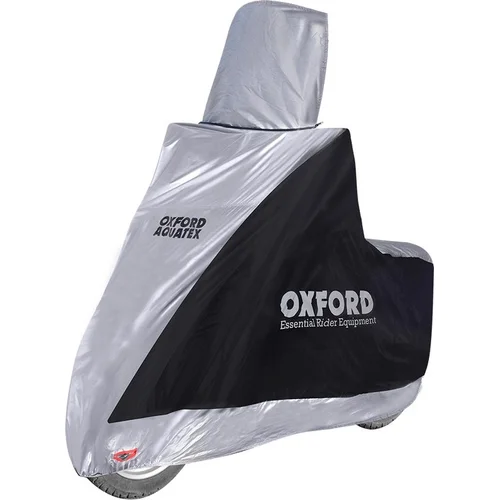 Plachta na motorku Aquatex Highscreen Scooter prevedenie pre vysoké plexi OXFORD CV216 (čierna/strieborná, univerzálna veľkosť)