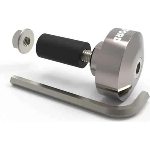 Závažia riadidiel Bar Ends 1 s redukciou pre vnútorný priemer 13 a 18 mm OXFORD OX589 (vonkajší 22 a 28,6 mm), (strieborné, pár)