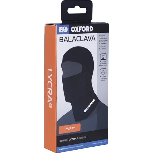 Čierna) OXFORD CA005 kukľa Balaclava Lycra®