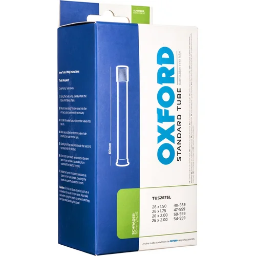Cyklo duša 26 x 1,5/2,1 OXFORD TUS2675L auto ventilček predĺžený 60 mm