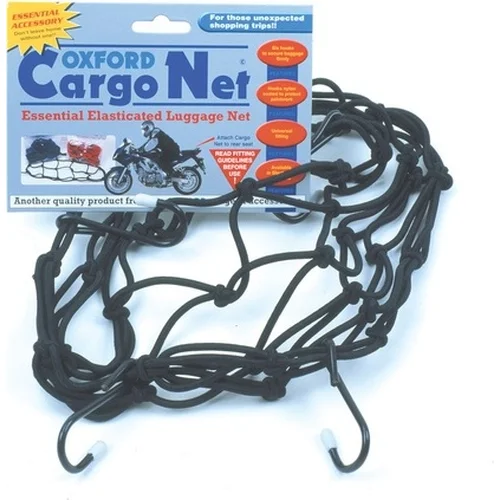 Pružná sieť na batožinu pre motocykle OXFORD OX663 (30 x 30 cm, čierna)