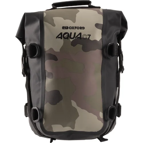 Brašňa na ochranný rám pri páde AQUA C7 crash bar bag OXFORD OL478 (maskáč, objem 7l)
