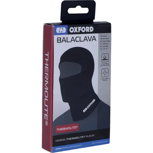 Čierna) OXFORD CA020 kukľa Balaclava Thermolite®
